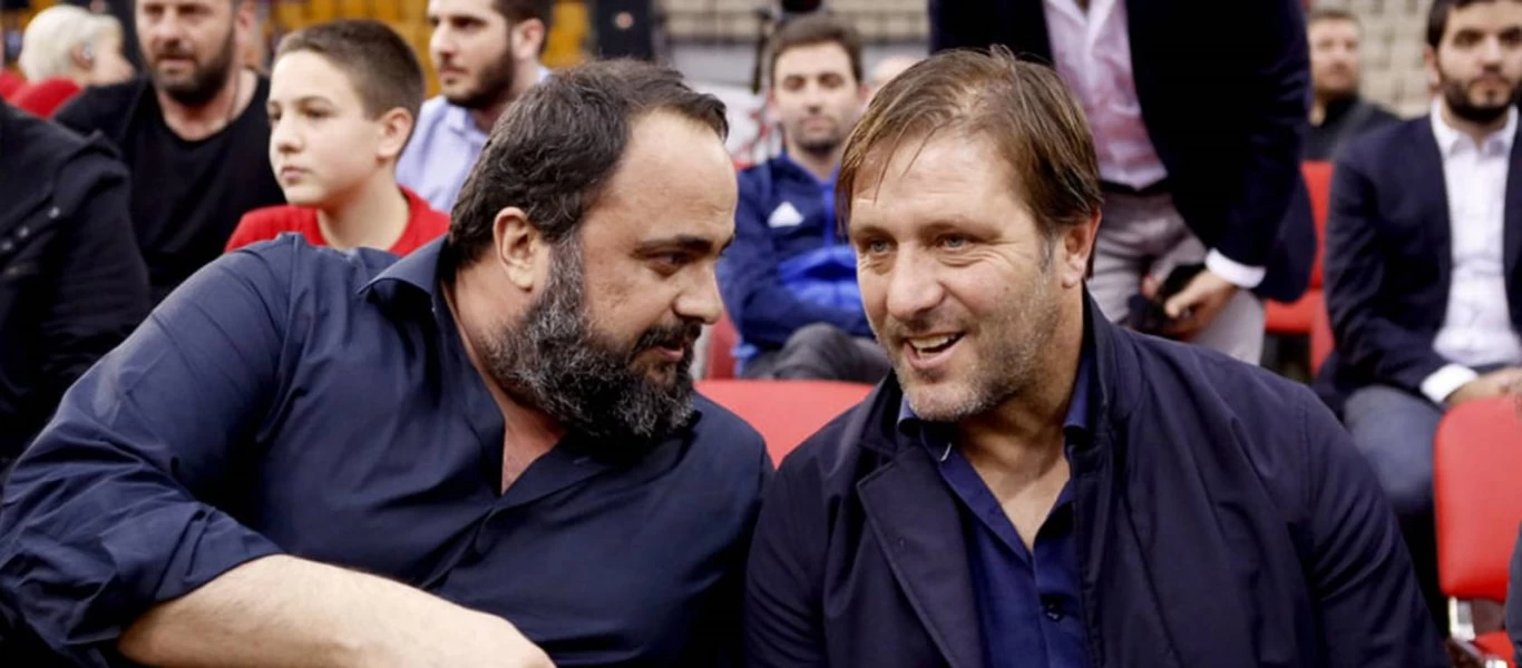 Η αγκαλιά του Β.Μαρινάκη στον Πέδρο Μαρτίνς (φωτό)